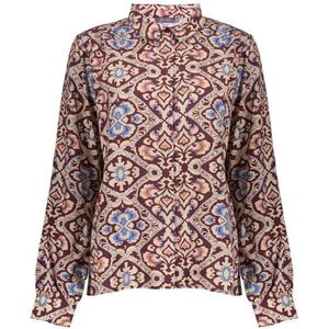 Geisha - 53661-20 480 - Blouse - Print - Burgundy/Blue/Orange