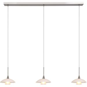 Steinhauer Moderne hanglamp - glas modern g9 l: 18cm voor binnen woonkamer eetkamer zilver