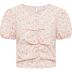 myMo - Spring Flowers - Blouse - Katoenmix - Ruitprint met Bloemen