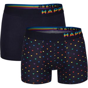 Happy Shorts 2-pack boxershorts heren pride regenboog hartjes