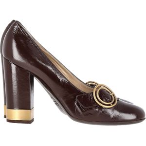 Chloé Pumps met Gespsluiting in Bruin Leer