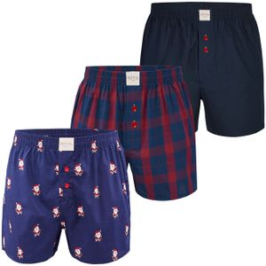 Phil & Co Heren wijde boxershorts kerst multipack 3-pack