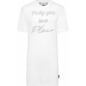 Philipp Plein - T-shirt Short Dress - Jurk - Wit - Katoen