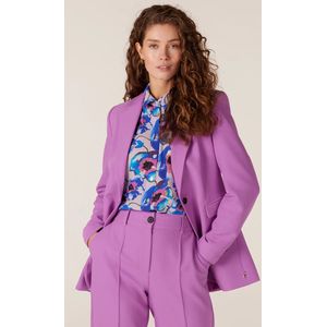 Jansen Amsterdam Wq238 woven blazer cannes purple