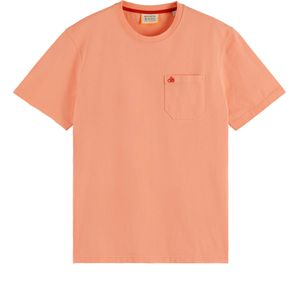 Scotch & Soda Chest pocket jersey t-shirt coral reef