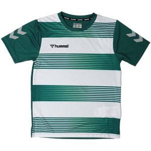 Hummel - Juniors Hoop T-Shirt - Groen - Crewneck - Korte Mouwen