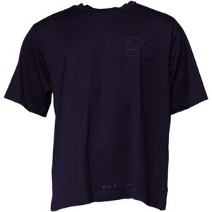 Dolce & Gabbana - Short Sleeve Crew Neck T-shirt - Navy Blue