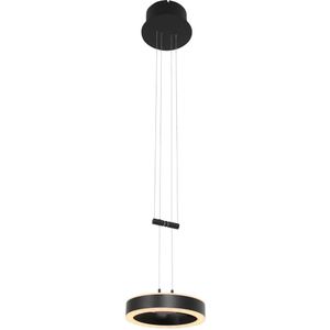 Steinhauer Hanglamp met ronde lamp zwart piola metaal