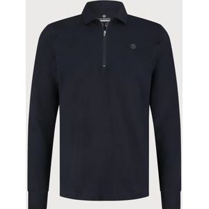 Blue Industry - Lounge Jersey Polo - Regular Fit - Half-zip - Longsleeve