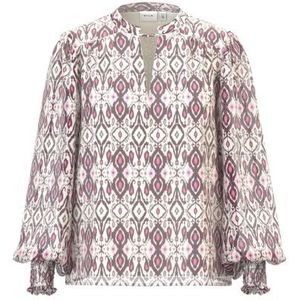 Vila - Visefina Top - Blouse - Birch/pink/fig - Dames