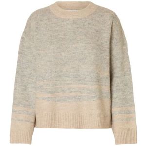 Wolmix - Trui - Casual Fit - Ronde Hals - Geribde Boorden