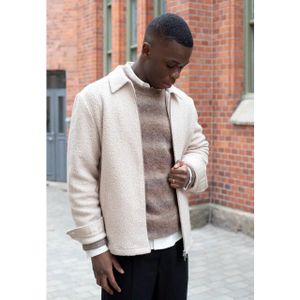 Ciszere Fred boucle overshirt moonlight beige 30059