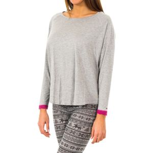 Tommy Hilfiger - Blousetop - Grijs - 97% Modal - 3% Elastan - Ronde Halslijn