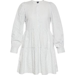 Dreimaster - Jurk - Lichtblauw - Mini-shirtjurk - Lange Mouwen