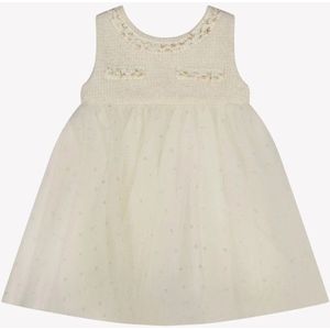 Monnalisa - MonnaLisa 73D902 - Babyjurk - Off White - Tule