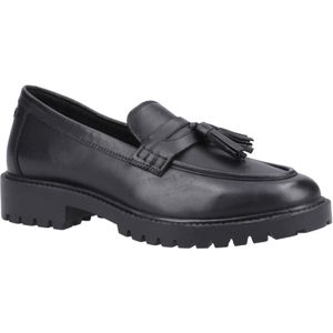 Hush Puppies - Abigail - Leren Mocassins - Zwart