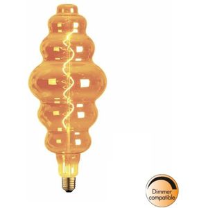 Highlight Kristalglas filament lamp amber dimbaar