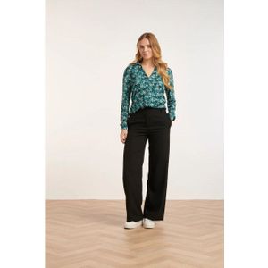 Smashed Lemon - Tailored - Broek - Zwart - Wijde Pijpen