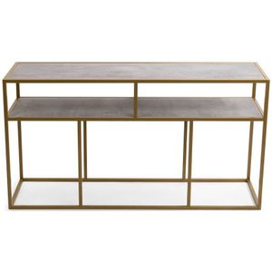 Stalux Side-table 'teun' 150cm, kleur goud / beton