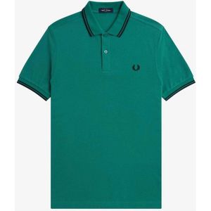Fred Perry - Regular Fit - Poloshirt - Groen - Katoen met Logo-opdruk