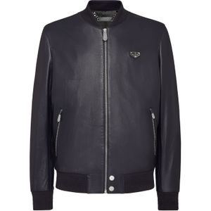 Philipp Plein - Bomberjack - Blauw - Lamsleer