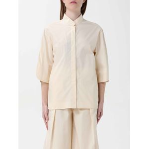 Katoenen Poplin Shirt met Mandarin Kraag