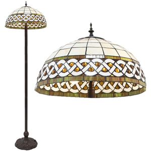 LumiLamp Tiffany vloerlamp Ø 46x166 cm kunststof glas staande lamp