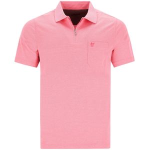 Poloshirt - Effen - Jersey - Kwartmouw - Normale Pasvorm