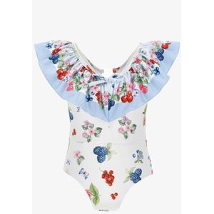Monnalisa - Alice in Wonderland - Badpak - Flowers Bianco