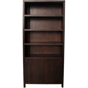 HSM Collection -wandkast met 4 vakken-100x42x215--teak fineer