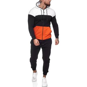 One Redox Heren joggingpak wit oranje 1083