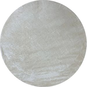 Muratap Samba soft fluffy vloerkleed laagpolig creme- 120 cm rond