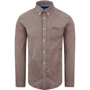 Ben Sherman - Oxford - Overhemd - Bourgondië - Lange Mouwen