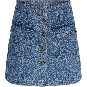 Y.A.S Yasrosalyn hw mini skirt s. medium blue denim/ro