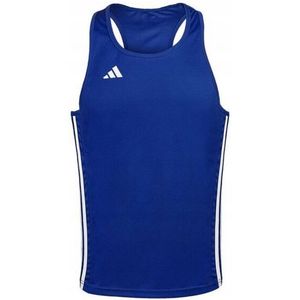 Adidas - Heren Logoboksvest - Mouwloos - Gestreept - Polyester