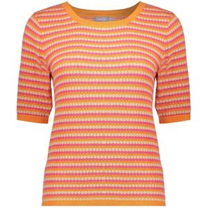 Geisha Top orange fine knit