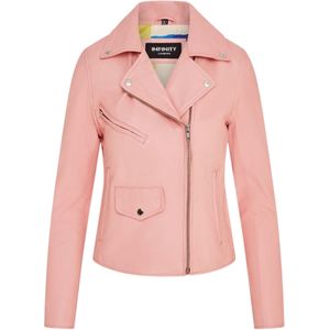 Brando - Broome - Biker Leren Jas - Babyroze - Dames