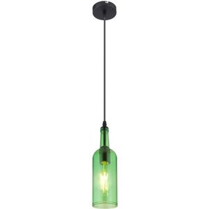 Globo 1-lichts hanglamp in flesvorm | glas / metaal |10 x 10 x 107 cm | modern | restaurant sfeer