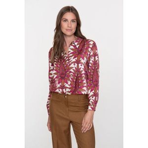 Geisha - 53913-20 - Blouse - Off-white/Pink - Rechte Pasvorm