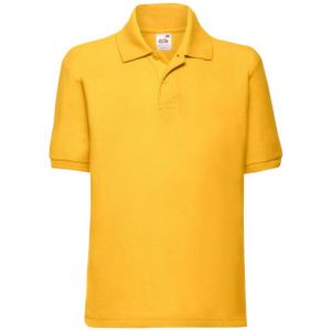 Fruit of the Loom - Poloshirt - Kinder - 65% Polyester 35% Katoen - Lange Mouwen