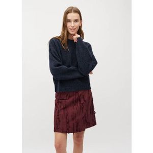 MbyM - Sadi-M - Gebreide Trui - Donkerblauw Melange - Ronde Hals