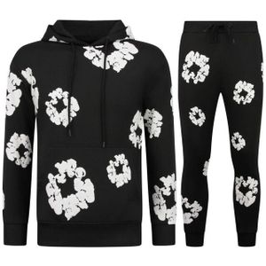 Top-Star Dik geweven trainingspak met bloemenprint all over print bloemenpak