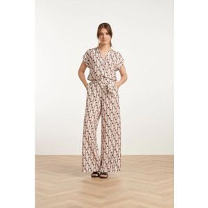 Smashed Lemon - 25059 - Marocain Broek - Off-white - Palmprint