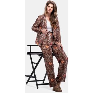 Mucho Gusto Blazer moon leopard-print with colorful butterflies