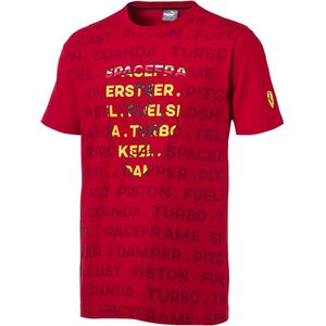 Puma SF Scuderia Ferrari - Groot Schild T-shirt - Rood - Korte Mouw - Heren T-shirt