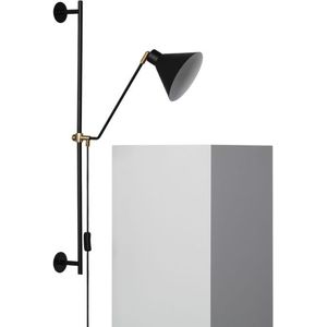 Bussandri Exclusive industriële wandlamp metaal e27 l:50cm voor binnen woonkamer eetkamer slaapkamer