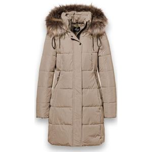 District - CHATEL - Damesjas - Dark Sand - Mid-length met Afneembare Capuchon