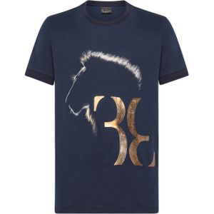 Billionaire - T-shirt - Blauw - Ronde Hals - Leeuw