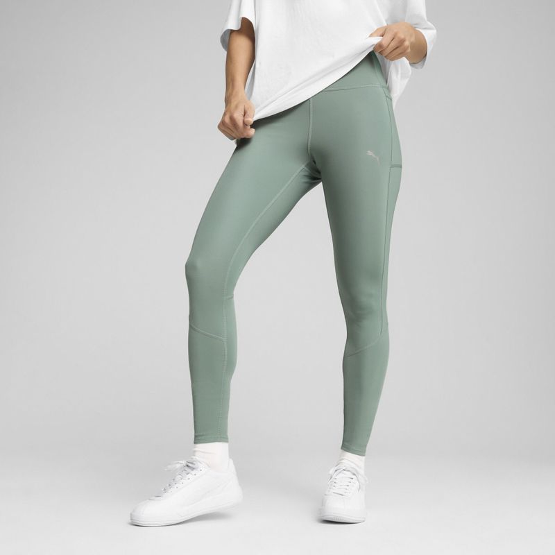 Puma EVOSTRIPE Laufhose Damen | Mit Color Blocking | Green Moon | Größe: XS
