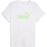 Puma ESS No. 1 Logo T-Shirt Damen | Mit Logo Print | White/Spring Fern | Größe: XS